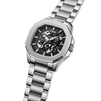 Parlent Gallant Vortex Edge Steel - Men's Watch 42mm, Automatic Movement, Waterproof 5ATM (50M), Stainless Steel