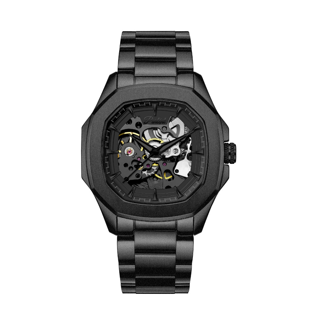 Parlent Gallant Phantom Steel Prime - Jam Tangan Pria 42mm, Automatic Movement, Waterproof 5ATM (50M), Stainless Steel