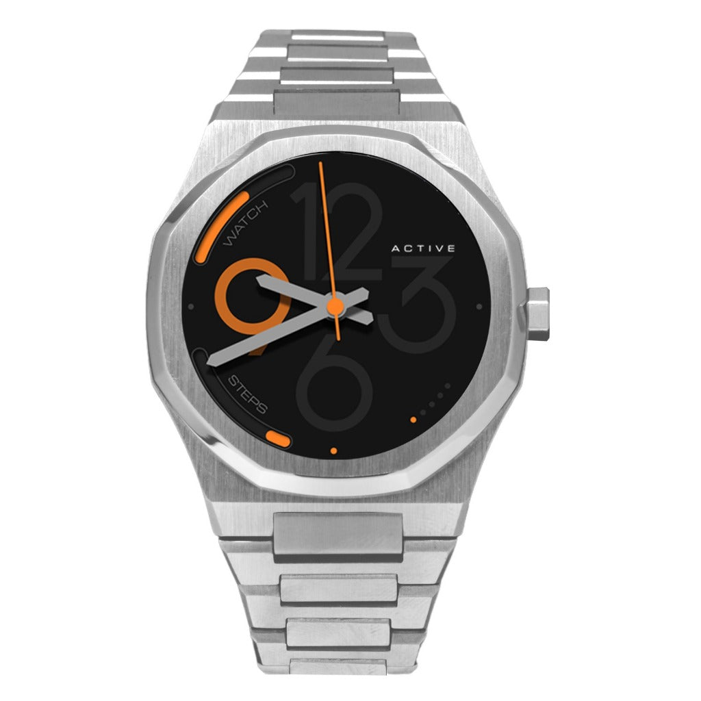 Parlent Palladium Active - Smartwatch Pria 40mm, Stainless Steel