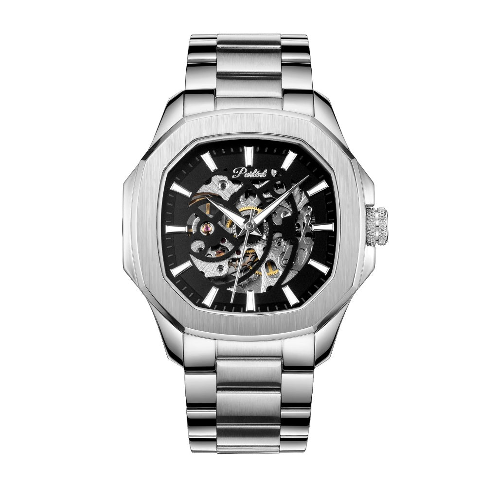 Parlent Gallant Vortex Edge Steel - Men's Watch 42mm, Automatic Movement, Waterproof 5ATM (50M), Stainless Steel