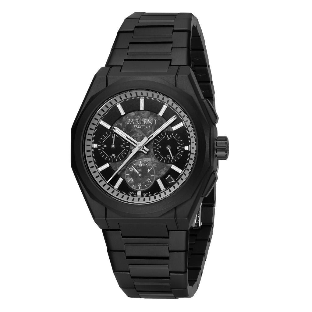 Parlent Prestige Stratos - Men's Watches 39mm, Seiko Japan VK63 Mecha-Quartz Movement, Waterproof 10ATM (100M), Stainless Steel