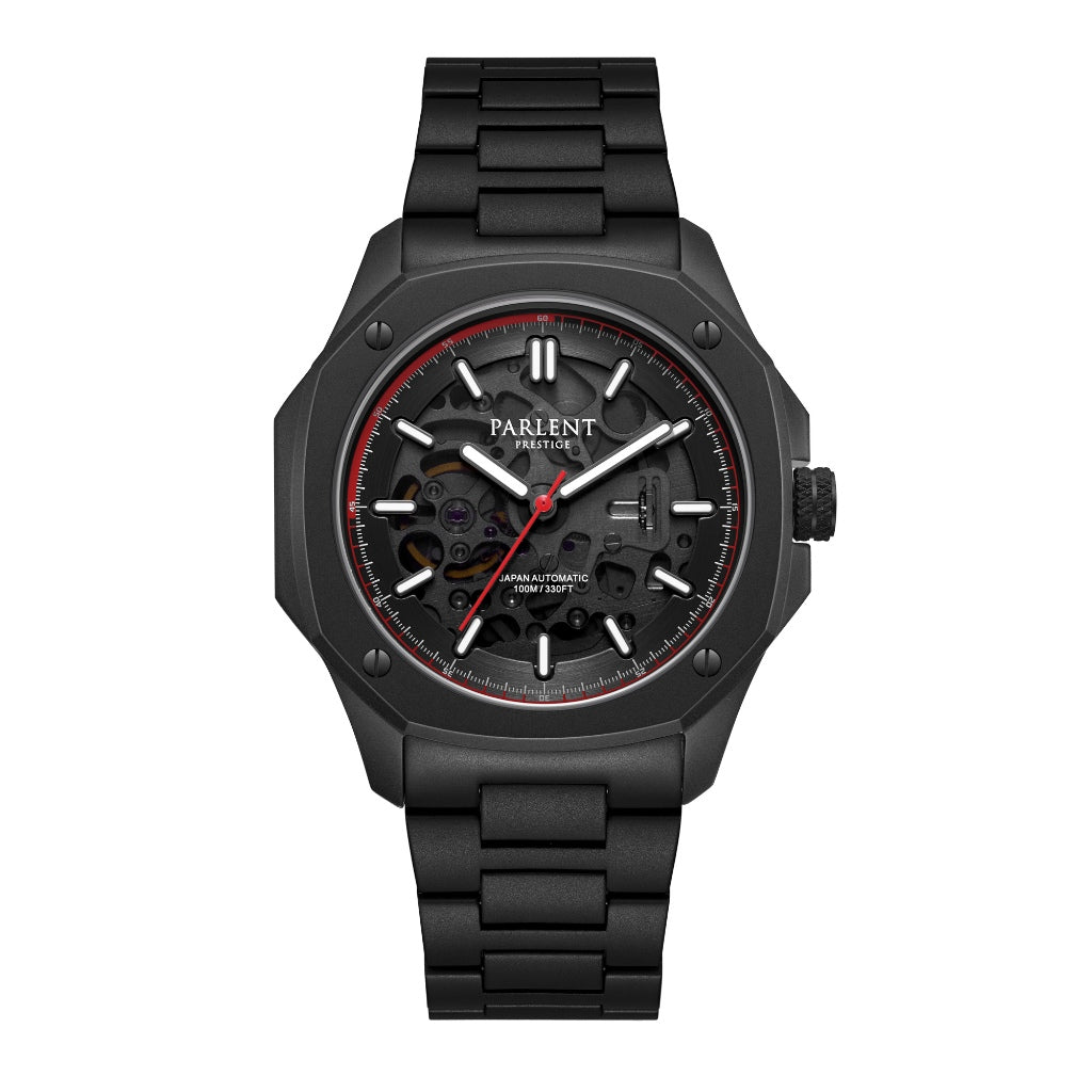 Parlent Prestige Asphalt - Men's Watches 42mm, Seiko Japan NH70 Automatic Movement, Waterproof 10ATM (100M), Stainless Steel