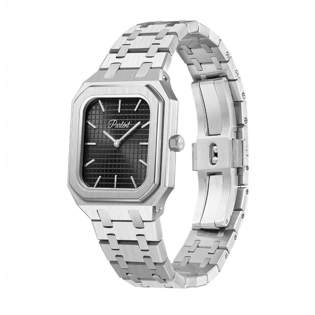 Parlent Cortez - Men's Watch 40mm, Japan Miyota Quartz Movement, Waterproof 5ATM (50M), Stainless Steel