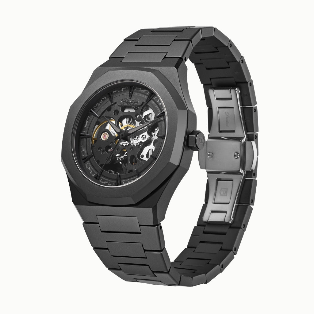 Parlent Palladium Phantom Steel - Jam Tangan Pria 40mm, Automatic Movement, Waterproof 5ATM (50M), Stainless Steel