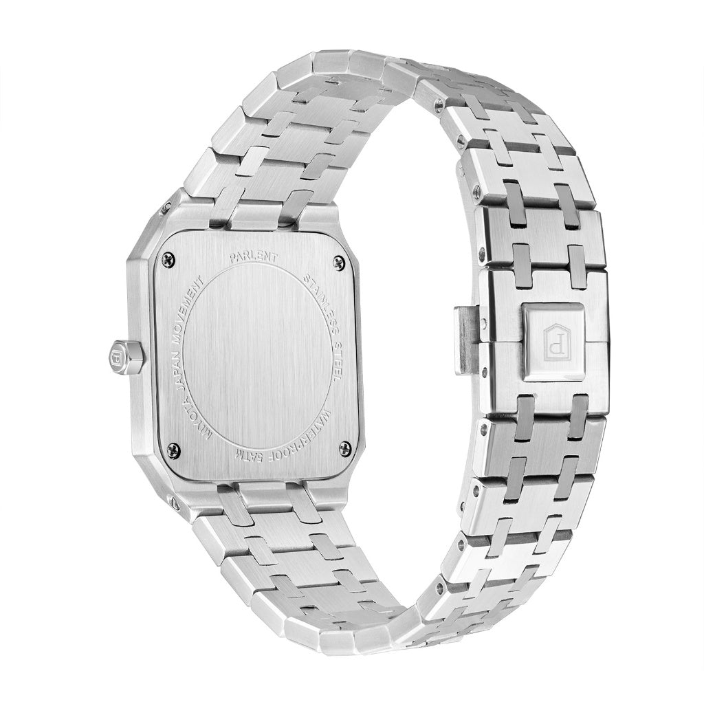 Parlent Cortez - Men's Watch 40mm, Japan Miyota Quartz Movement, Waterproof 5ATM (50M), Stainless Steel