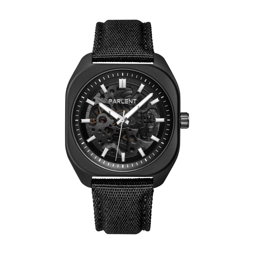 Parlent Auron - Jam Tangan Pria 39mm, Automatic Movement, Waterproof 5ATM (50M), Stainless Steel