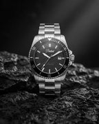 Parlent Crown Graphite - Jam Tangan Pria 40mm, Seiko Quartz Movement, Waterproof 5ATM (50M), Stainless Steel