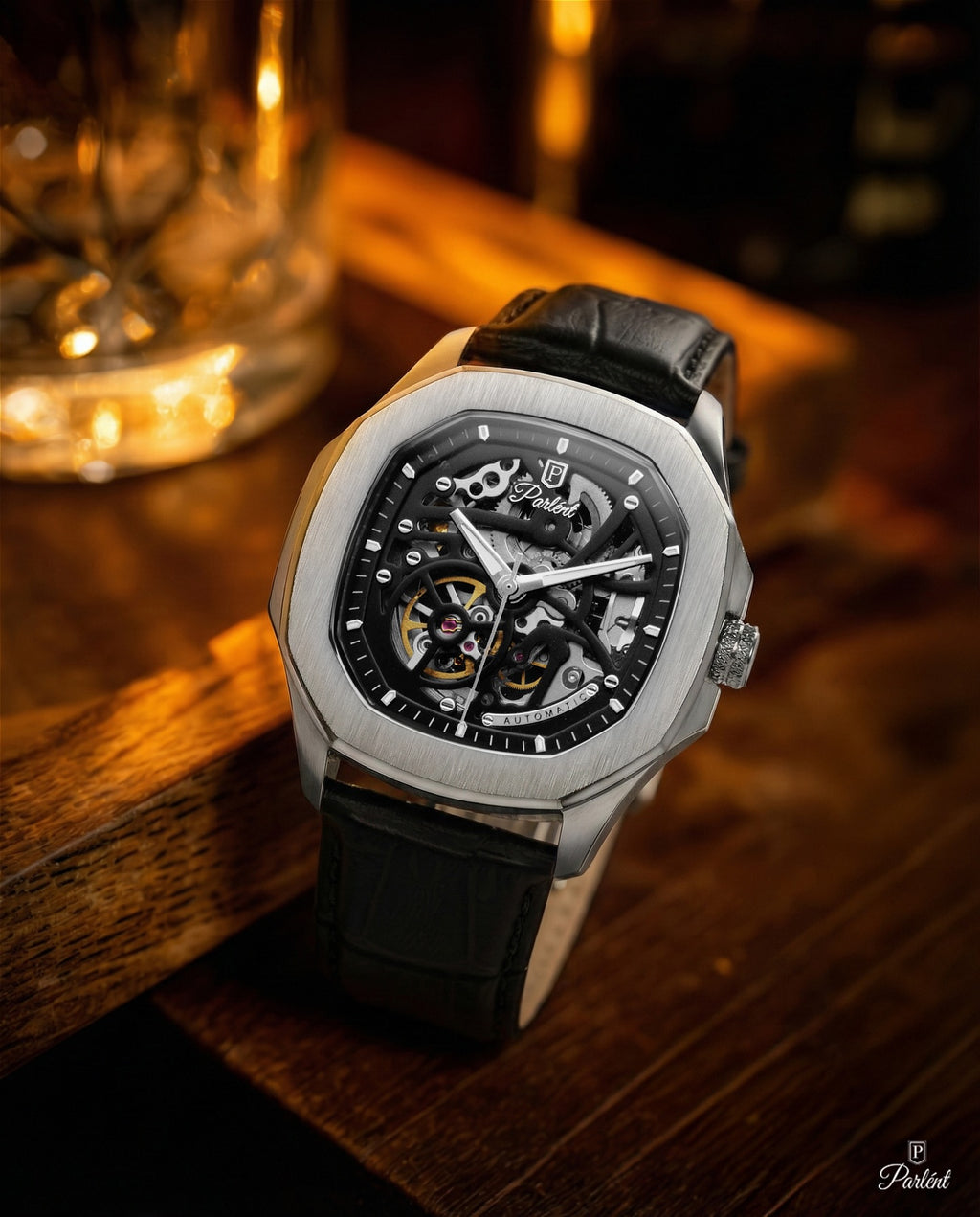 ⁠Parlent Gallant Prime - Jam Tangan Pria 42mm, Seagull ST1646 Automatic Movement, Waterproof 5ATM (50M), Stainless Steel