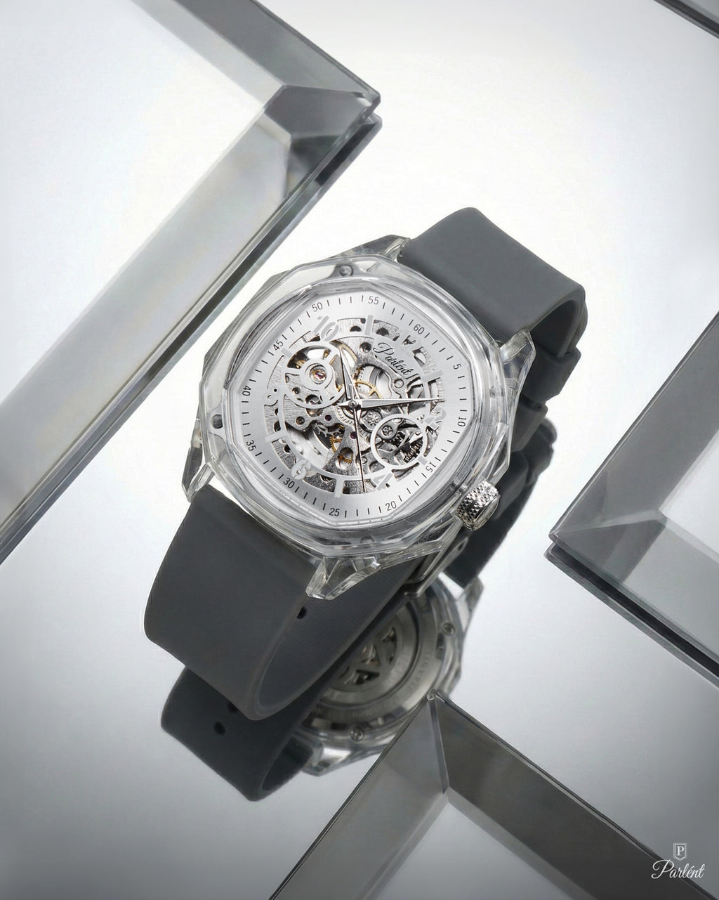 Parlent Gallant Lite - Jam Tangan Pria 42mm, Automatic Movement, Waterproof 3ATM (30M), Polycarbonate