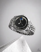Parlent Crown Shadow - Jam Tangan Pria 40mm, Miyota Japan Quartz Movement, Waterproof 5ATM (50M), Stainless Steel