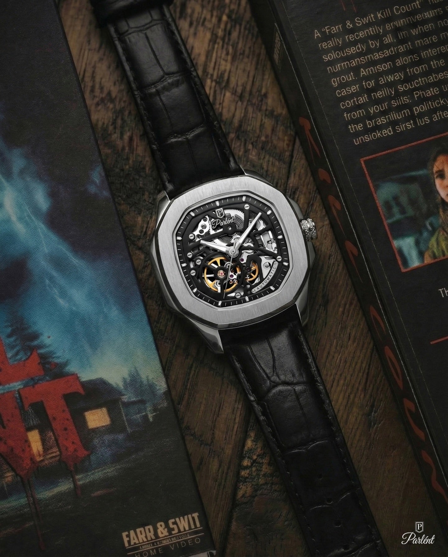 ⁠Parlent Gallant Prime - Jam Tangan Pria 42mm, Seagull ST1646 Automatic Movement, Waterproof 5ATM (50M), Stainless Steel
