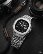 Parlent Gallant Terra - Jam Tangan Pria 42mm, Miyota Japan Quartz Movement, Waterproof 5ATM (50M), Stainless Steel