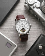 Parlent Magnus Calibre - Jam Tangan Pria 41mm, Dual Core Movement, Waterproof 5ATM (50M), Stainless Steel