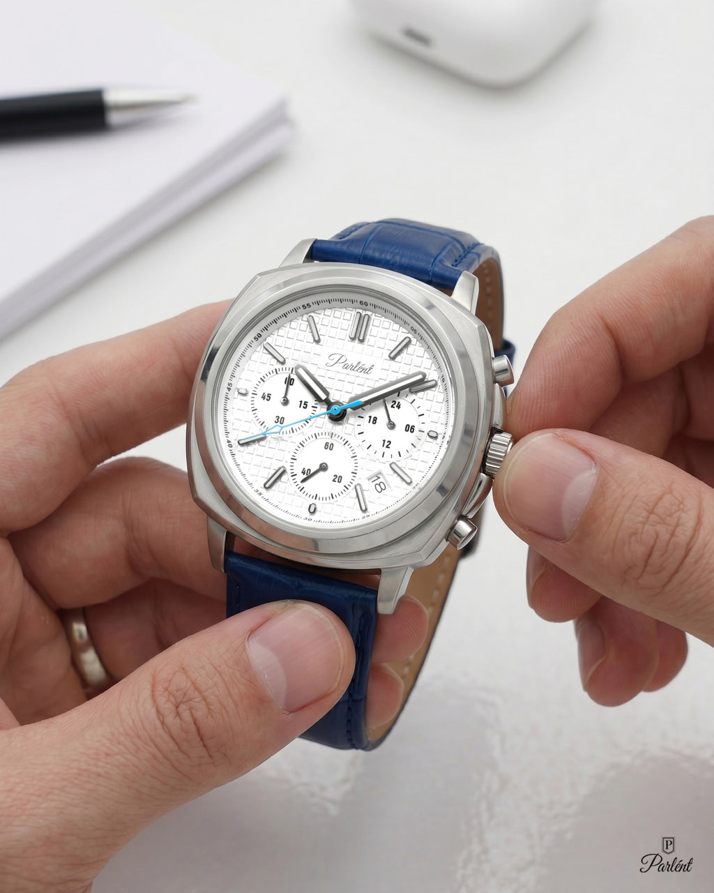 Parlent Nexis - Jam Tangan Pria 42mm, Miyota Japan Quartz Movement, Waterproof 5ATM (50M), Stainless Steel