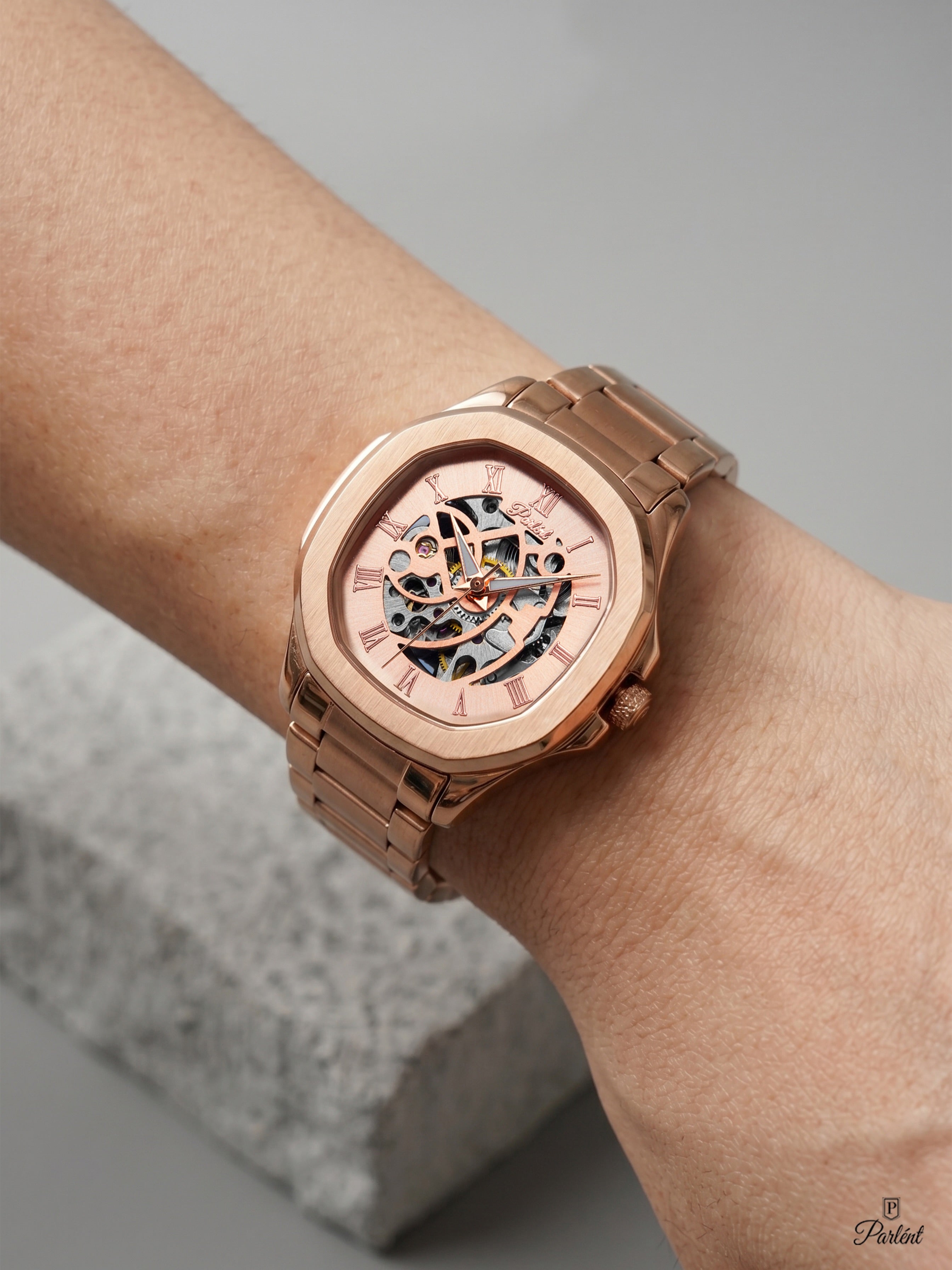 Parlent Gallant Femme Steel - Jam Tangan Wanita 34mm, Automatic Movement, Waterproof 5ATM (50M), Stainless Steel