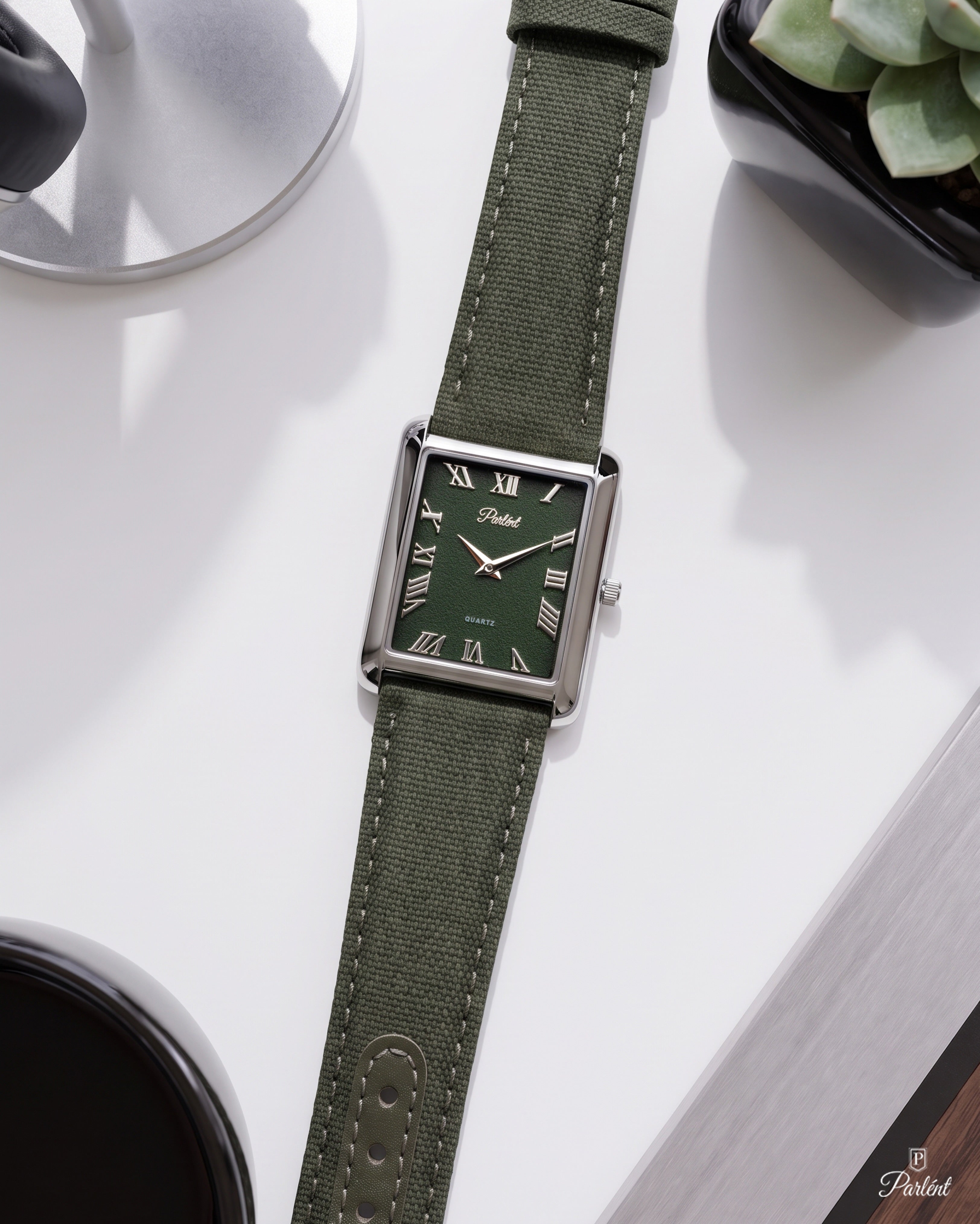 Parlent Regent - Jam Tangan Pria 29mm x 36mm, Miyota Japan Quartz Movement, Waterproof 3ATM (30M), Stainless Steel