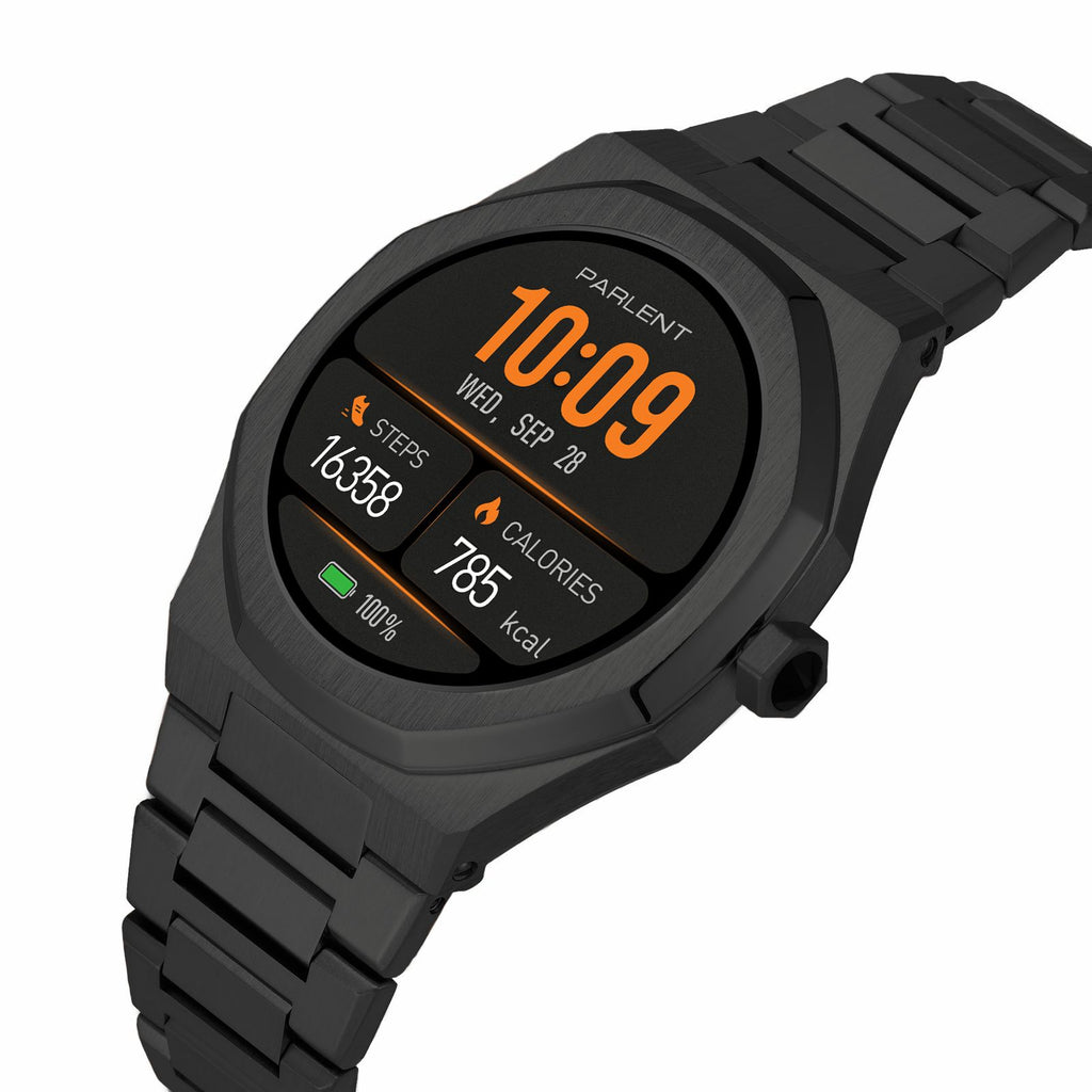 Parlent Palladium Active 2.0 - Smartwatch Pria 40mm, Waterproof 3ATM (30M), Stainless Steel