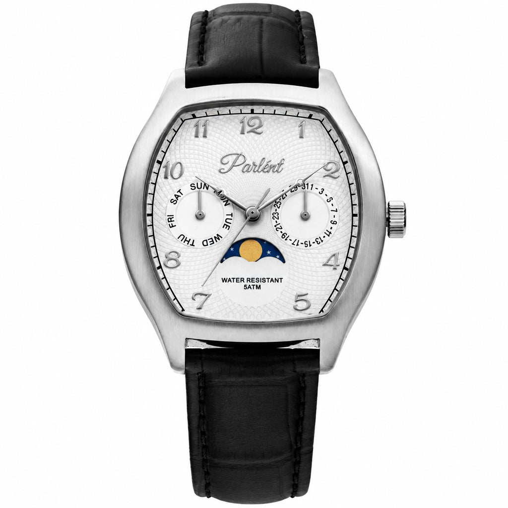Parlent Valor- Jam Tangan Pria 36mm × 42.5mm, Miyota Japan 6P20 Quartz Movement, Waterproof 5ATM (50M), Stainless Steel