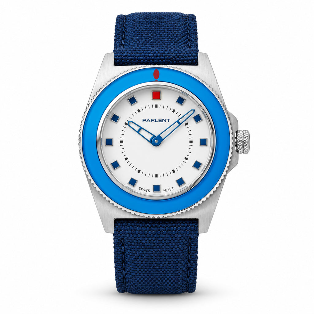 Parlent Ocean Prime - Jam Tangan Pria 40mm x 48mm, Swiss Ronda 762 Quartz Movement, Waterproof 5ATM (50M), Stainless Steel